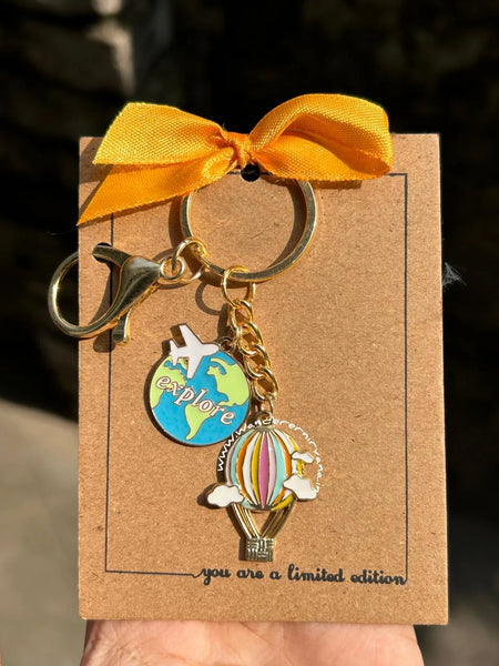Hot Air Balloon Travel keychain