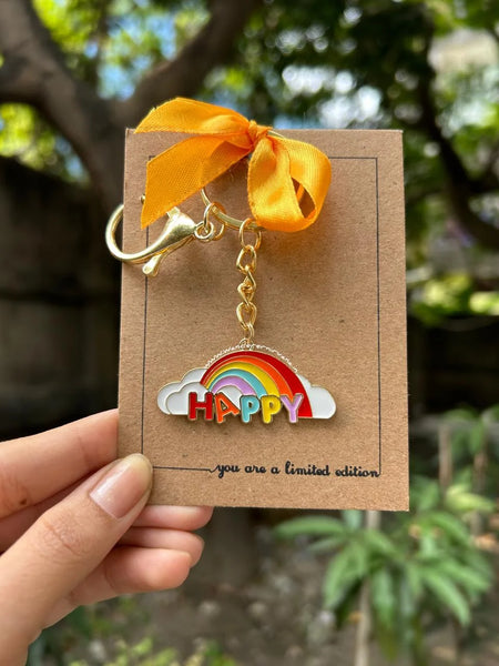 Happy Rainbow Keychain ( Set of 3)