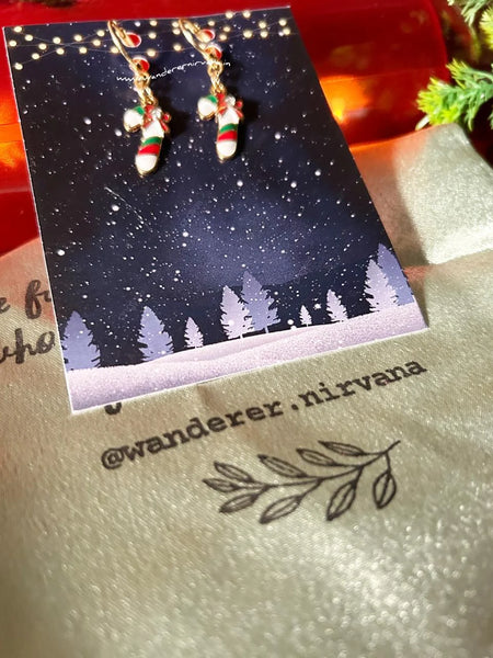 Candy Cane Earring