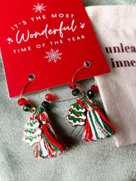 Christmas Tree Boho Earring