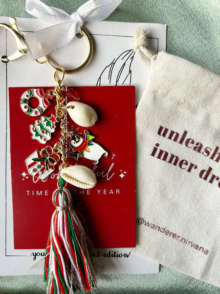 Christmas Boho Keychain