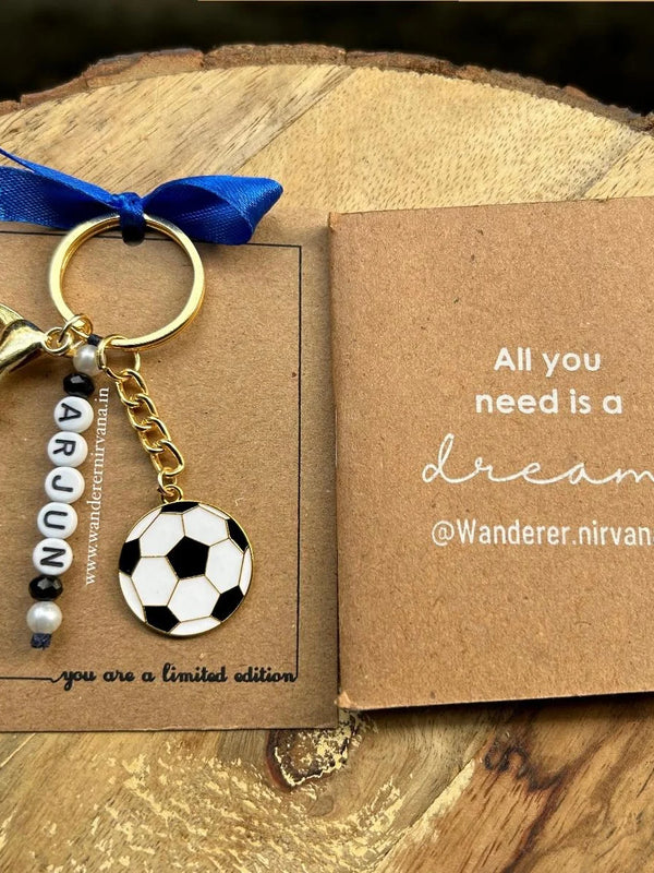 Football Name Keychain