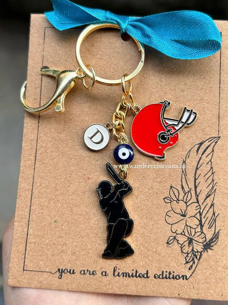 Cricket Evil Eye Keychain