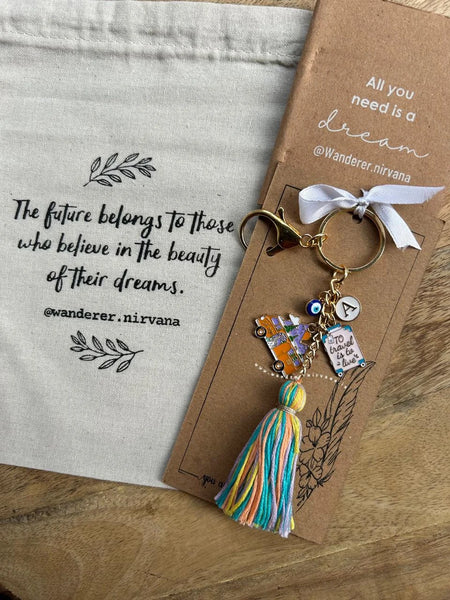 Travel Boho Keychain