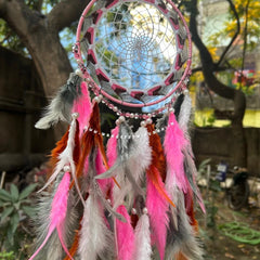 Earthy Pink Ash Dreamcatcher