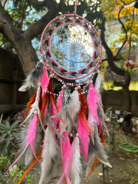 Earthy Pink Ash Dreamcatcher