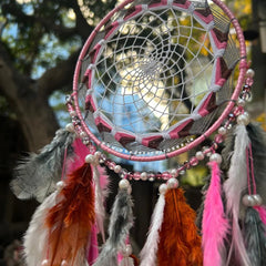 Earthy Pink Ash Dreamcatcher