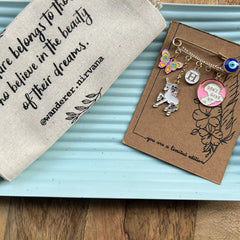 Unicorn EvilEye Personalised Brooch