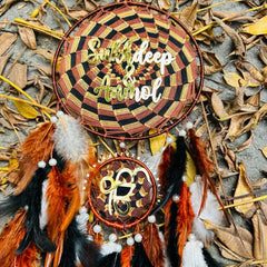 Brown Pinwheel Dreamcatcher