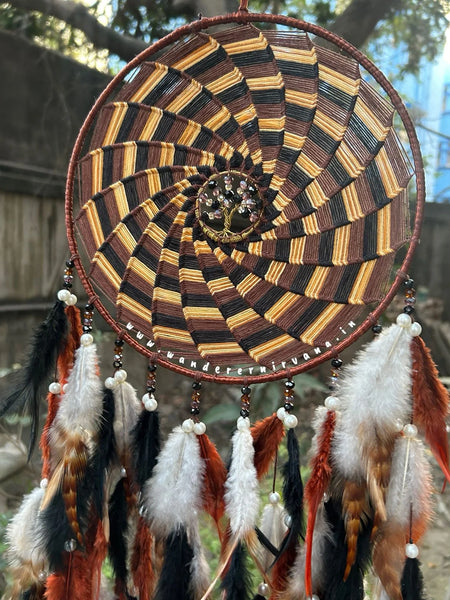 Vintage Pinwheel Tree of Life Dreamcatcher