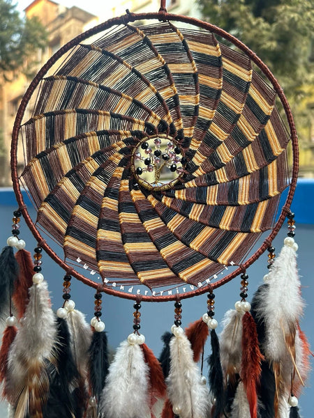 Vintage Pinwheel Tree of Life Dreamcatcher