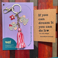 Baby Elephant BohoKeychain