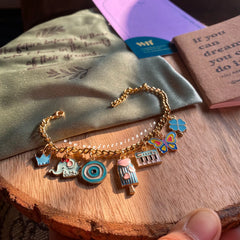 Blue Luck charm bracelet