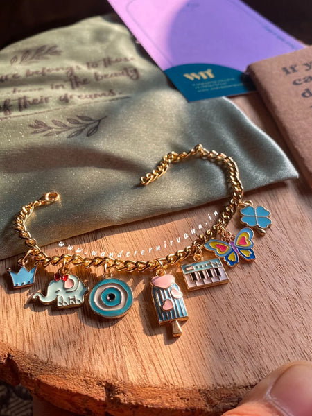 Blue Luck charm bracelet