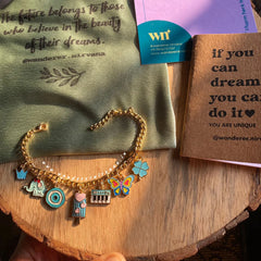 Blue Luck charm bracelet