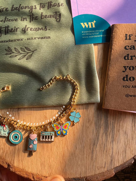 Blue Luck charm bracelet