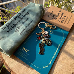Boundary Break Cricket Keychain
