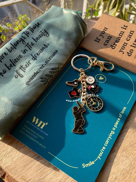 Boundary Break Cricket Keychain
