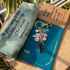 Girlpower Cricket keychain