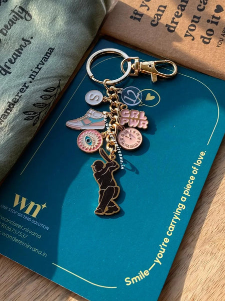 Girlpower Cricket keychain