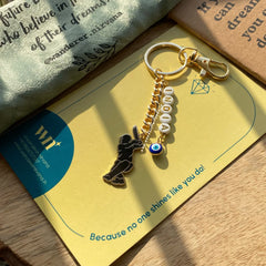 India Cricket Keychain