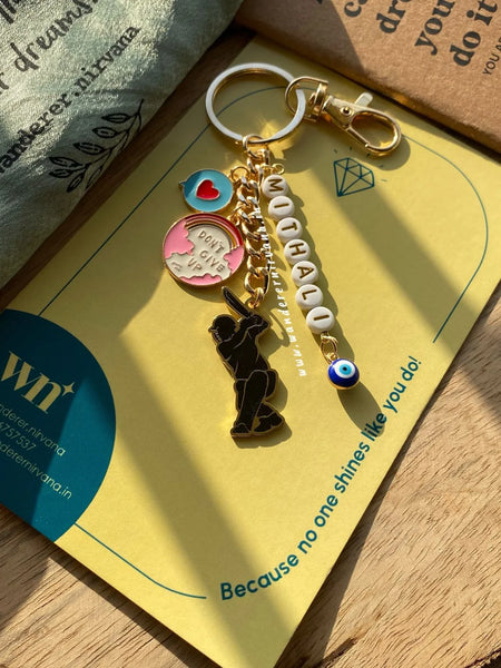 Cricket Name Keychain