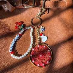Cherry Dreamcatcher Bagcharm