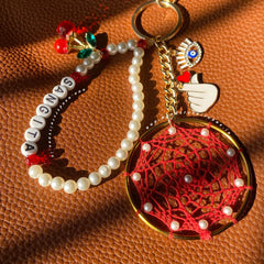 Cherry Dreamcatcher Bagcharm