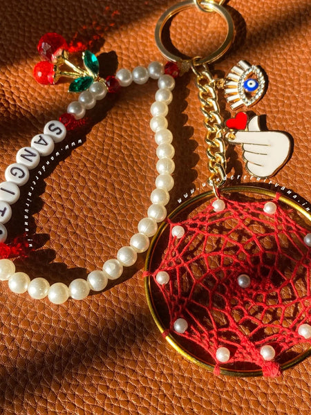 Cherry Dreamcatcher Bagcharm
