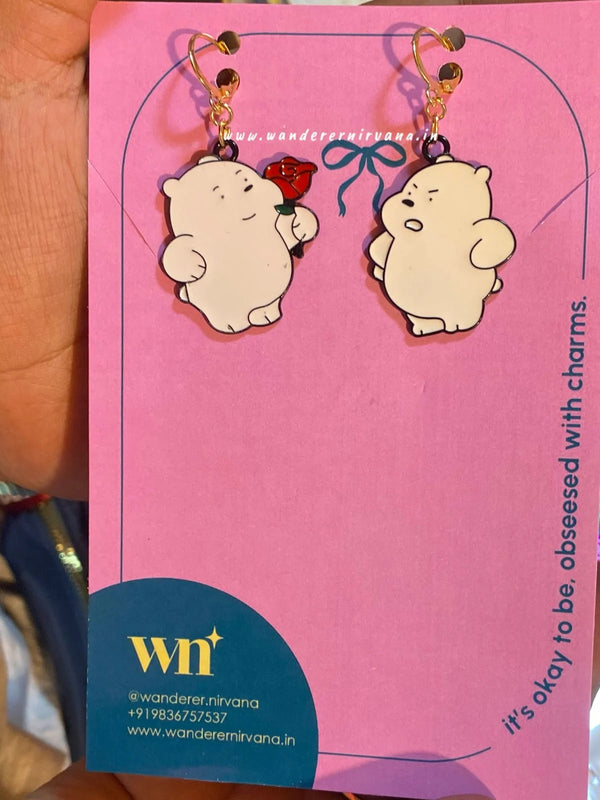 Panda mis-matched earring