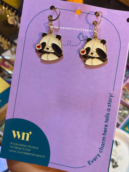 Blush Panda Earrings
