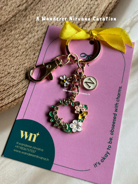 Bee Garden Personalised Keychain