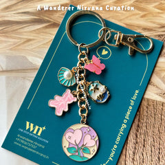 Butterfly Pearl Teddy ocean Keychain