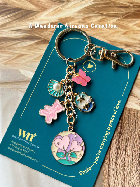Butterfly Pearl Teddy ocean Keychain