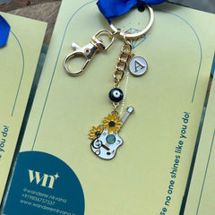 Guitar EvilEye Personalised Keychain