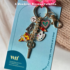 Crochet Artist Heart Keychain