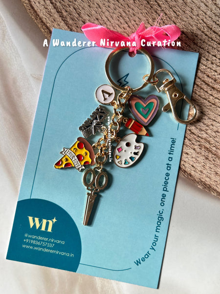 Crochet Artist Heart Keychain