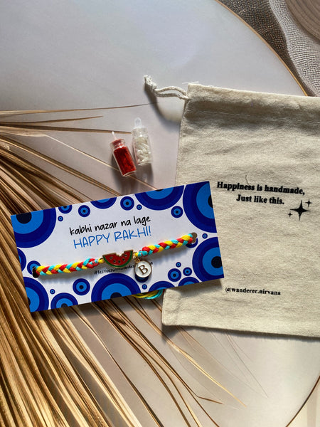 Watermelon Kids Rakhi with Alphabet