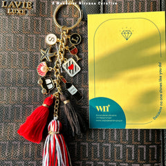 Wine Time  Beach Card Boho Journey Bagcharm