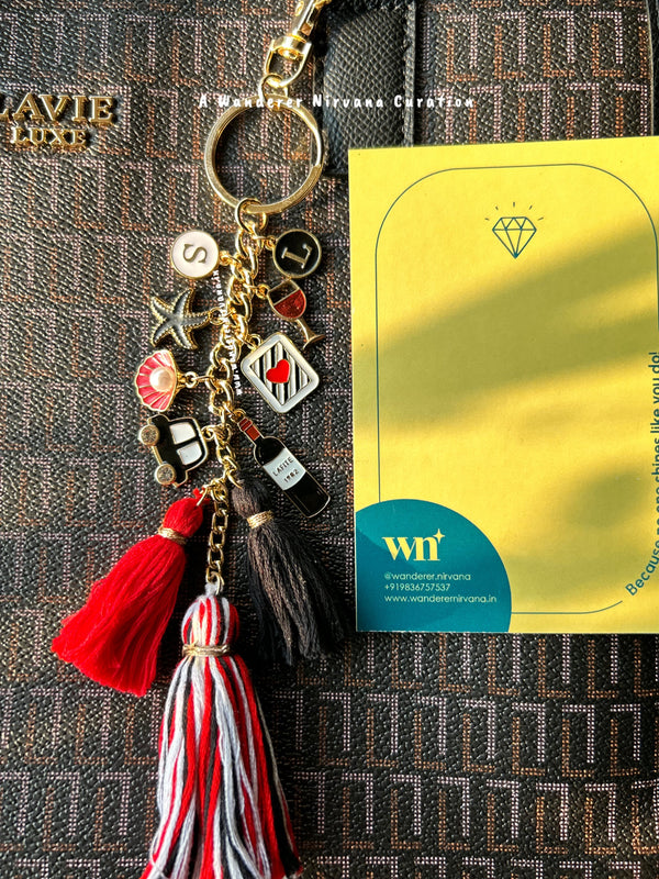 Wine Time  Beach Card Boho Journey Bagcharm