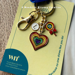 Heart Lollipop Rainbow Keychain