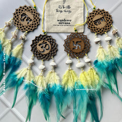 Shubh Labh Ohm Swastik Yellow-Green Hariyali