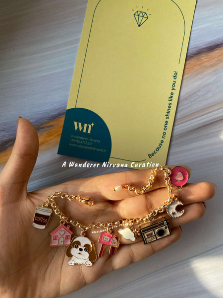 Dog Home Heart Personalised Bracelet