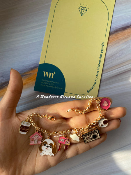 Dog Home Heart Personalised Bracelet