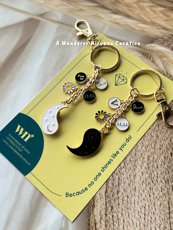 Moon Sun Best Friend Keychain