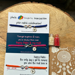 Infinity evil eye rakhi with Intial