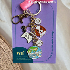 Dog Home Badminton 11:11 Personalised Keychain