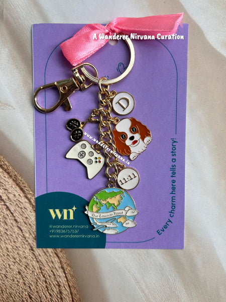 Dog Home Badminton 11:11 Personalised Keychain