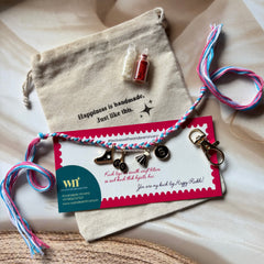 Badminton Charm Rakhi Keychain
