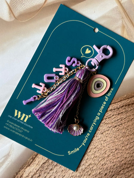 Personalised Lavender Bagcharm